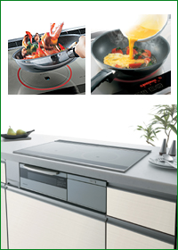 表面は凹凸のない平らなプレートなので、煮こぼれしてもさっとひと拭き。お掃除もしやすく、お手入れが簡単です。